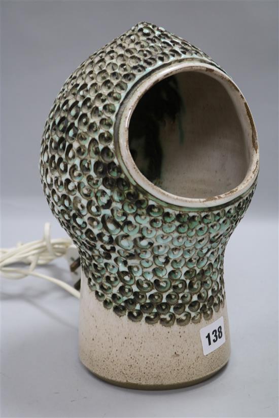 A Poole stoneware sculptural table lamp